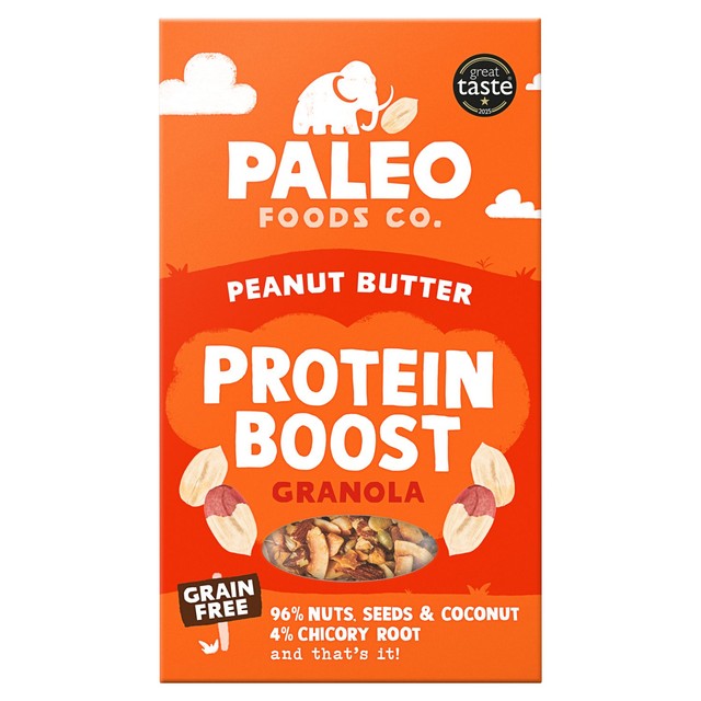 Paleo Peanut Butter Granola 285g, imported from the UK