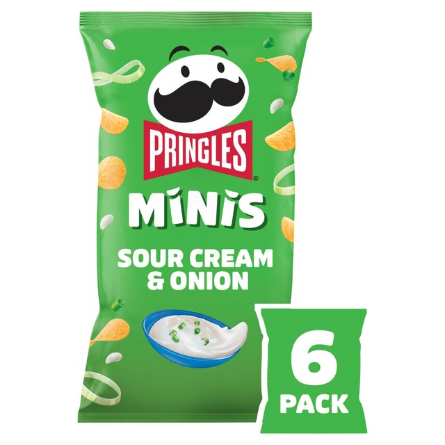 Pringles Minis sour cream and onion crisps multipack, British brand