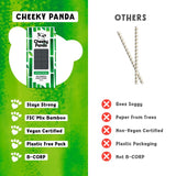Cheeky Panda bamboo paper straws black 250 pack - British product