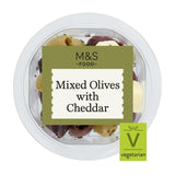 M&S mixed olives with cheddar and rosemary, imported from the UK