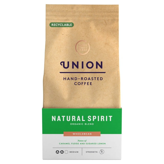 Union Hand-Roasted Natural Spirit wholebean coffee 200g (British brand)