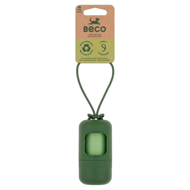 Beco Pets poop bag dispenser with 15 bags - British product