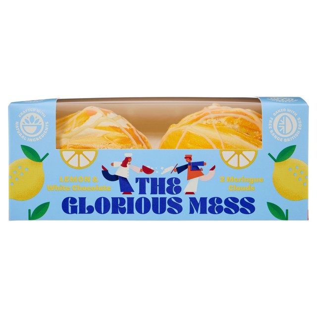 Flower & White lemon meringue clouds with white chocolate - British product