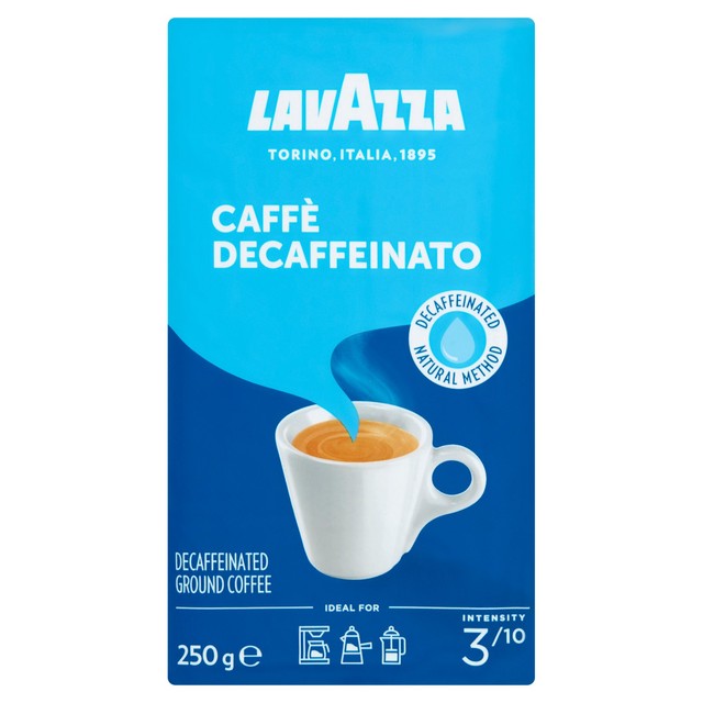 Lavazza decaffeinated ground coffee 250g, UK version