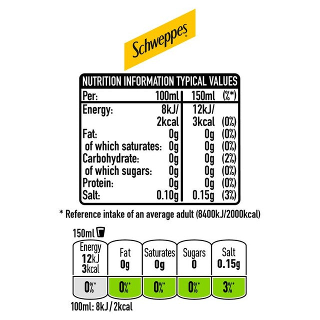 Schweppes Slimline low calorie tonic water can, UK version