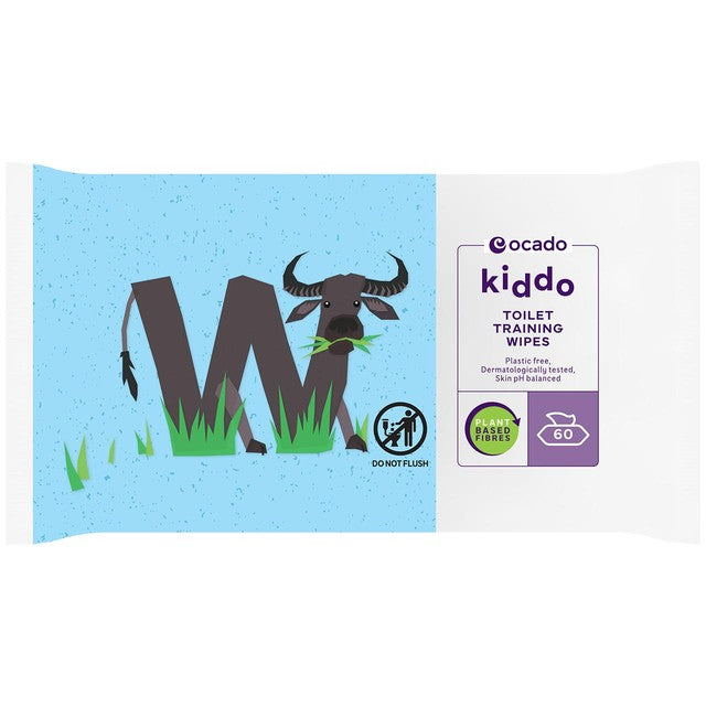 Ocado Kiddo lightly fragranced toilet training wipes 60 pieces, imported from the UK
