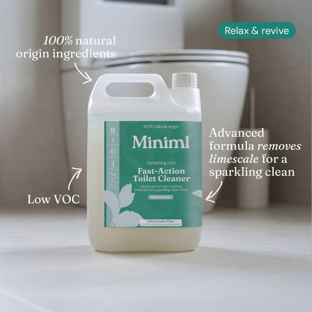 Miniml toilet cleaner spearmint and peppermint 5L, imported from the UK