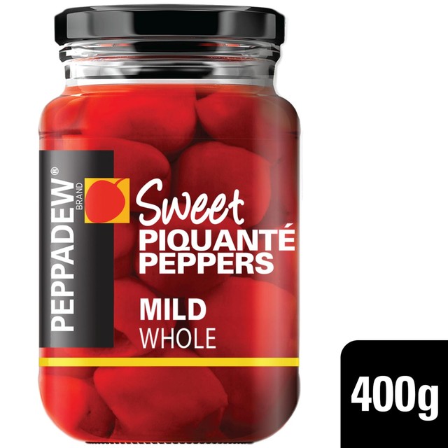 Peppadew Piquanté Peppers 400g jar, imported from the UK