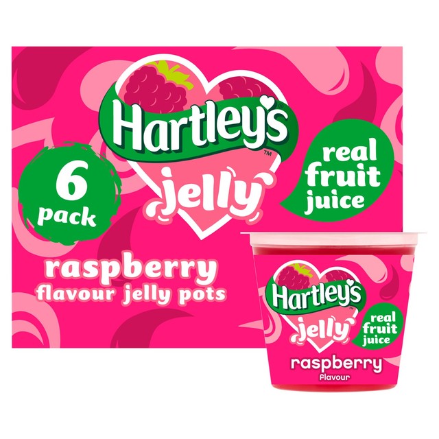 Hartley's raspberry jelly pots 6 x 125g, UK version