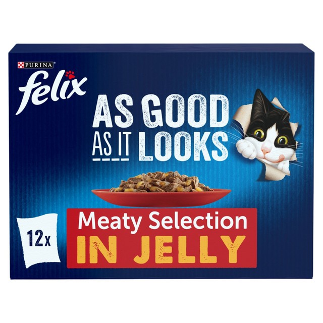 Felix wet cat food Meaty Selection in jelly, imported from the UK