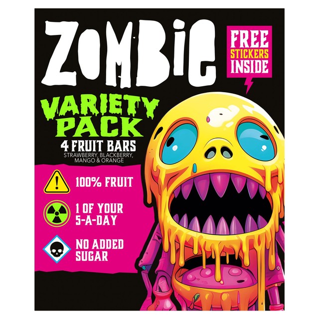 Zombie Snacks Fruit Bars Variety Multipack 100g (British brand)