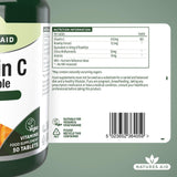 Natures Aid chewable Vitamin C tablets 500mg, imported from the UK