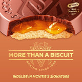 McVitie's Signature Caramel Chocolate Rounds biscuits 109g, imported from the UK