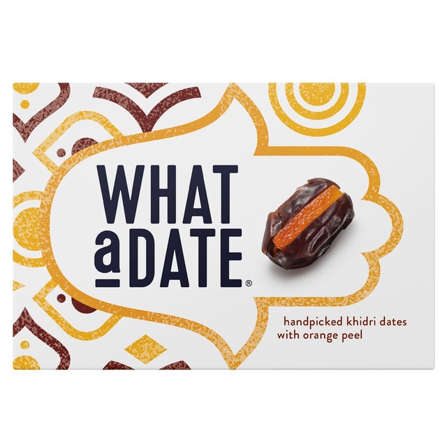 What a Date candied orange peel with organic dates, UK version