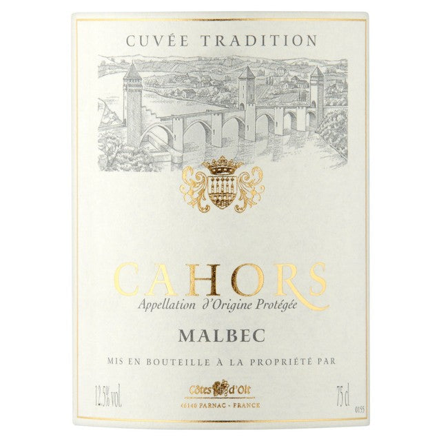 Cuvee Tradition Cahors Malbec red wine 75cl - British product