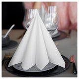 Duni white luxury compostable large paper napkins 12 pack (British brand)