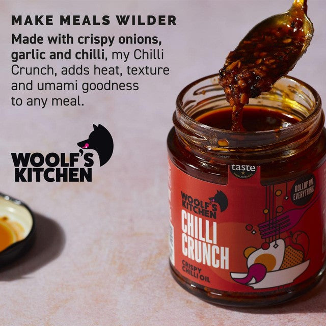 Woolf's Kitchen Chilli Crunch crispy chilli oil 175ml (British brand)