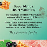 Twinings Superblends Heartea blackcurrant rosemary honey herbal tea 20 tea bags (British brand)