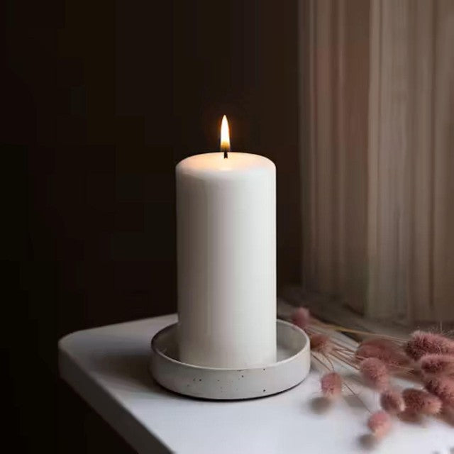 Liljeholmens pressed pillar candle cream 68x150mm (British brand)