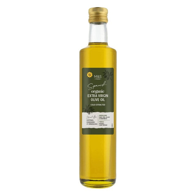 M&S Organic Extra Virgin Olive Oil 500ml, imported from the UK