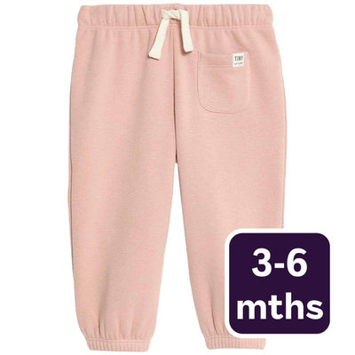M&S Jente Tommy Joggebukser Rosa fleeceforede Joggebukser 3-6 måneder