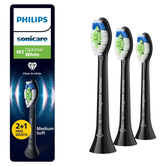 Philips Sonicare W2 brush head black 2+1 pack, imported from the UK