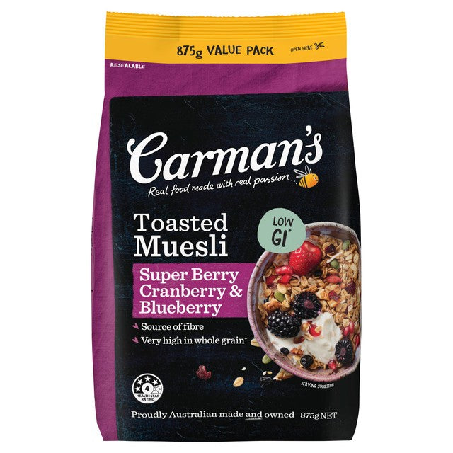 Carmans Super Berry Muesli 875g - British product