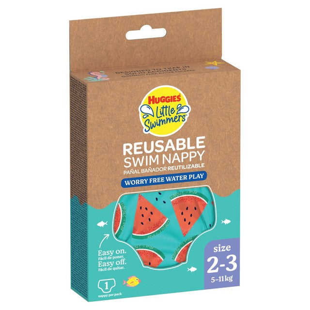 Huggies Little Swimmers Reusable Swim Pant Watermelon Size 2-3 (5-11kg), UK version