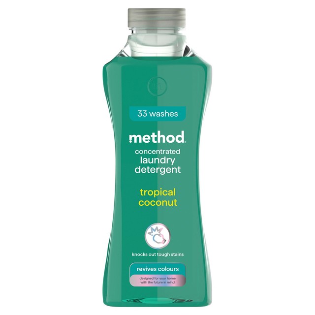 Method Tropical Coconut laundry liquid 990ml, imported from the UK