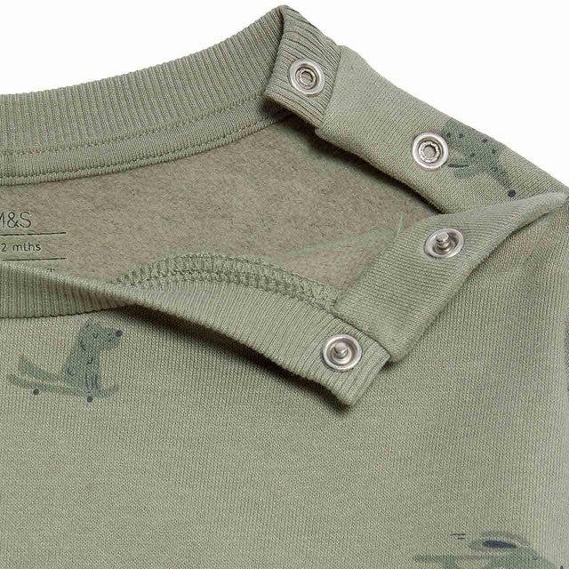 M&S khaki baby leggings outfit 3-6 months, imported from the UK