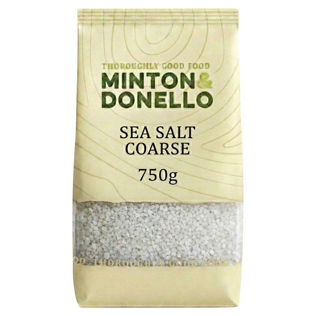 Minton & Donello coarse sea salt 750g, imported from the UK