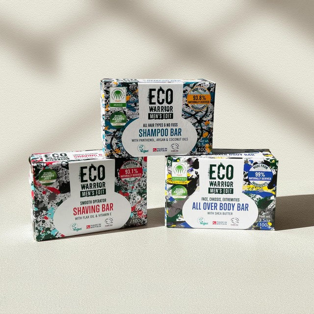 Little Soap Company Eco Warrior Men's Edit Shampoo Bar 100g - British product