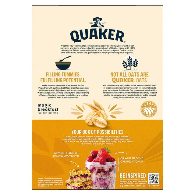 Quaker Jumbo Rolled Oats Porridge 1kg, imported from the UK