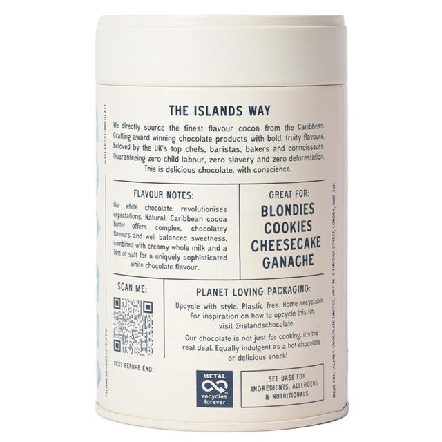 Islands 37% white chocolate buttons 200g, UK version