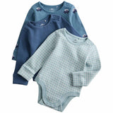 M&S baby bodysuits with car print, 0-3 months 3-pack, imported from the UK