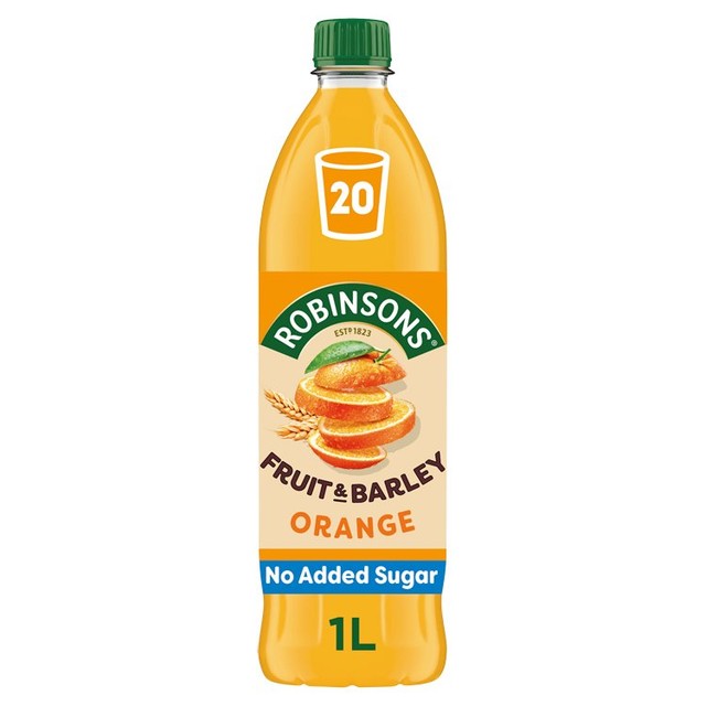 Robinsons orange squash no added sugar 1L, imported from the UK