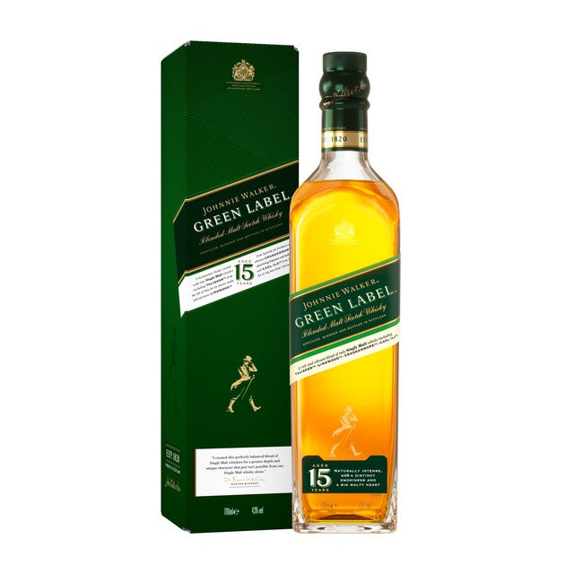 Johnnie Walker Green Label blended Scotch whisky 70cl, UK version
