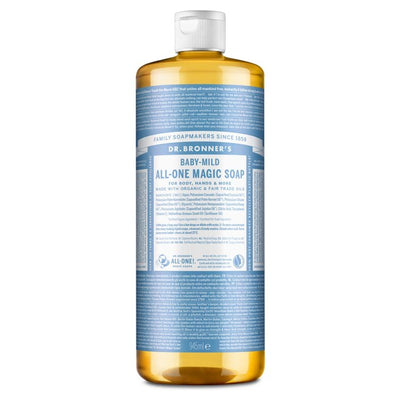 M&S Dr Bronner Baby Mild Organic All-One Magic Castile Liquid Soap 945ml- Buy online at McGrocer
