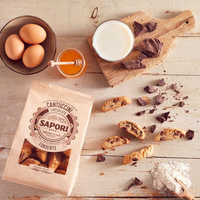 Sapori Cantuccini dark choco chunks biscuits 175g (British brand)