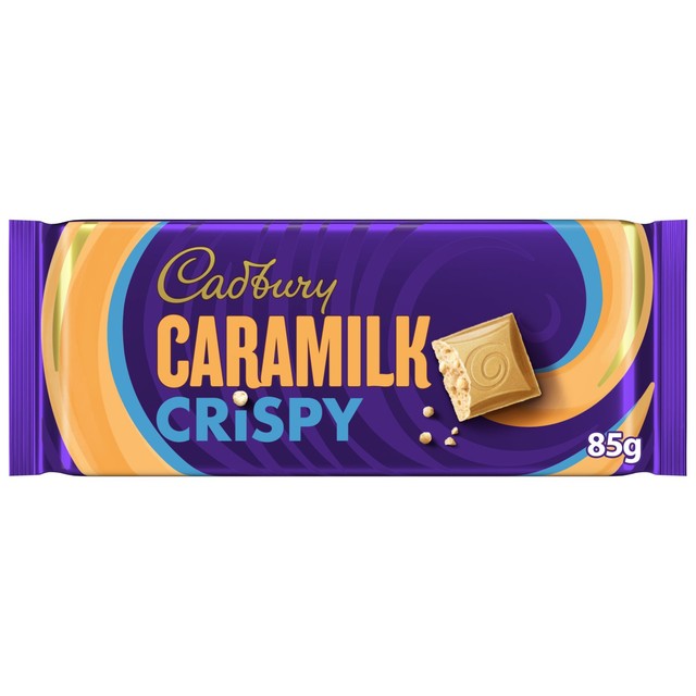 Cadbury Caramilk Crisp white chocolate bar 85g - British product