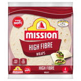 Mission high fibre tortilla wraps, UK version