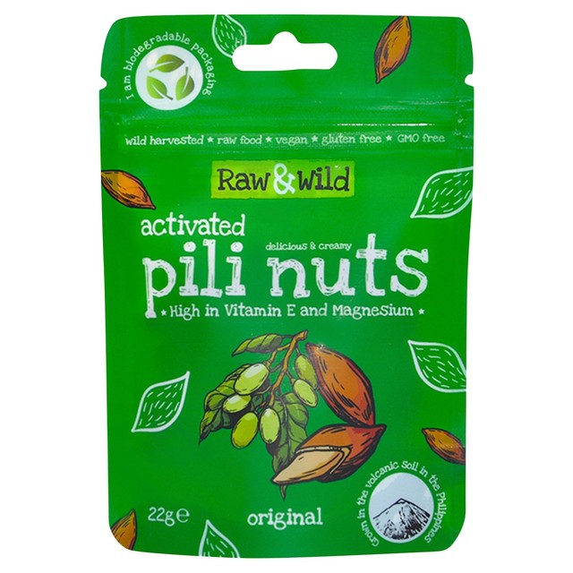 Raw & Wild Pili Nuts original 22g, imported from the UK