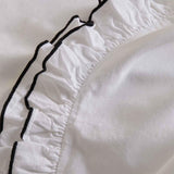 M&S pure cotton double ruffle bedding set king size black, imported from the UK