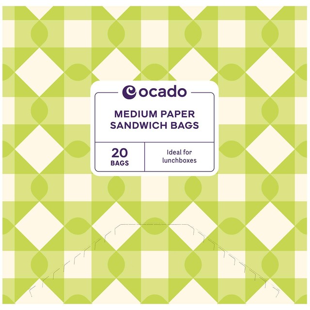 Ocado medium paper sandwich bags, imported from the UK
