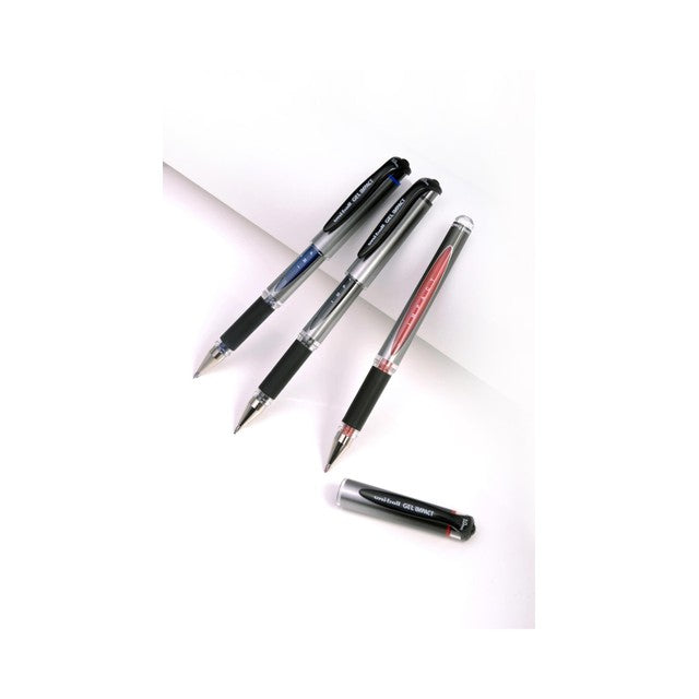 Uni-ball Signo Gel Impact pen pack black blue red 3-pack (British brand)
