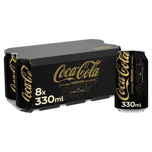 Coca-Cola Zero Sugar Zero Caffeine cola drink 8x330ml - British product