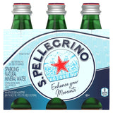 San Pellegrino sparkling natural mineral water 6x250ml glass bottles (British brand)