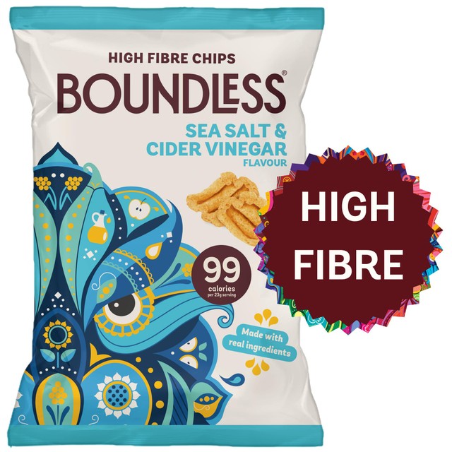 Boundless Sea Salt and Cider Vinegar crisps 80g - British product