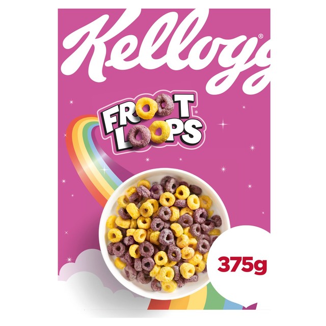 Kellogg's Froot Loops Original Breakfast Cereal - British product