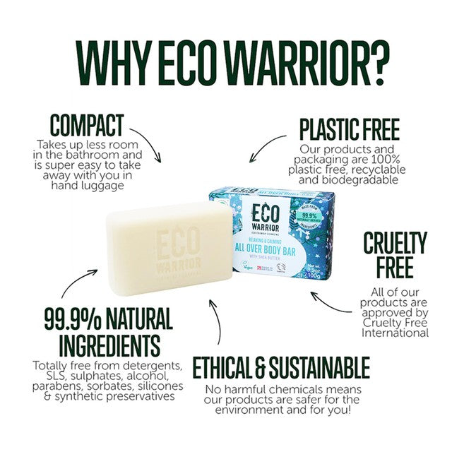 Little Soap Company Eco Warrior body soap bar 100g - British product